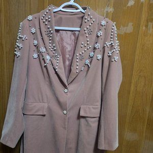 Pink velvet jacket